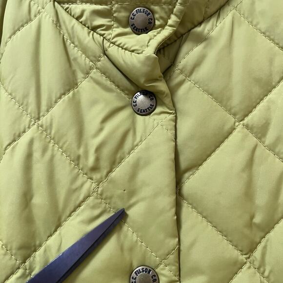 CC Filson Womens Quilted Lightweight Snap Front Vest Size M Lime Green Outdoors - Picture 5 of 8
